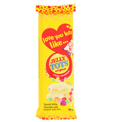 Beacon Jelly Tots White Chocolate Slab